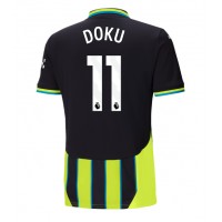 Camiseta Manchester City Jeremy Doku #11 Visitante Equipación 2024-25 manga corta